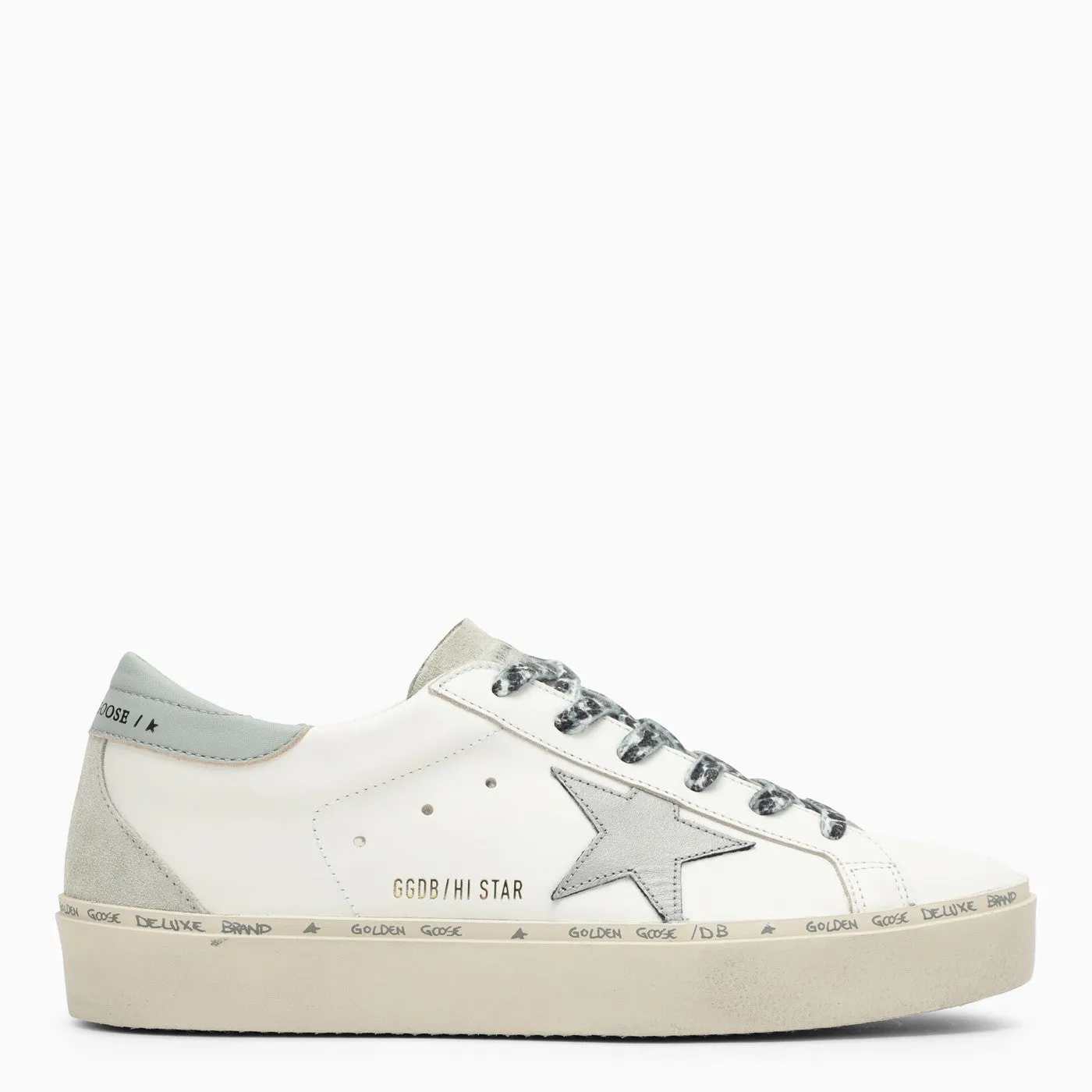 Golden Goose    Golden Goose Low Hi Star White Sneakers With Platform