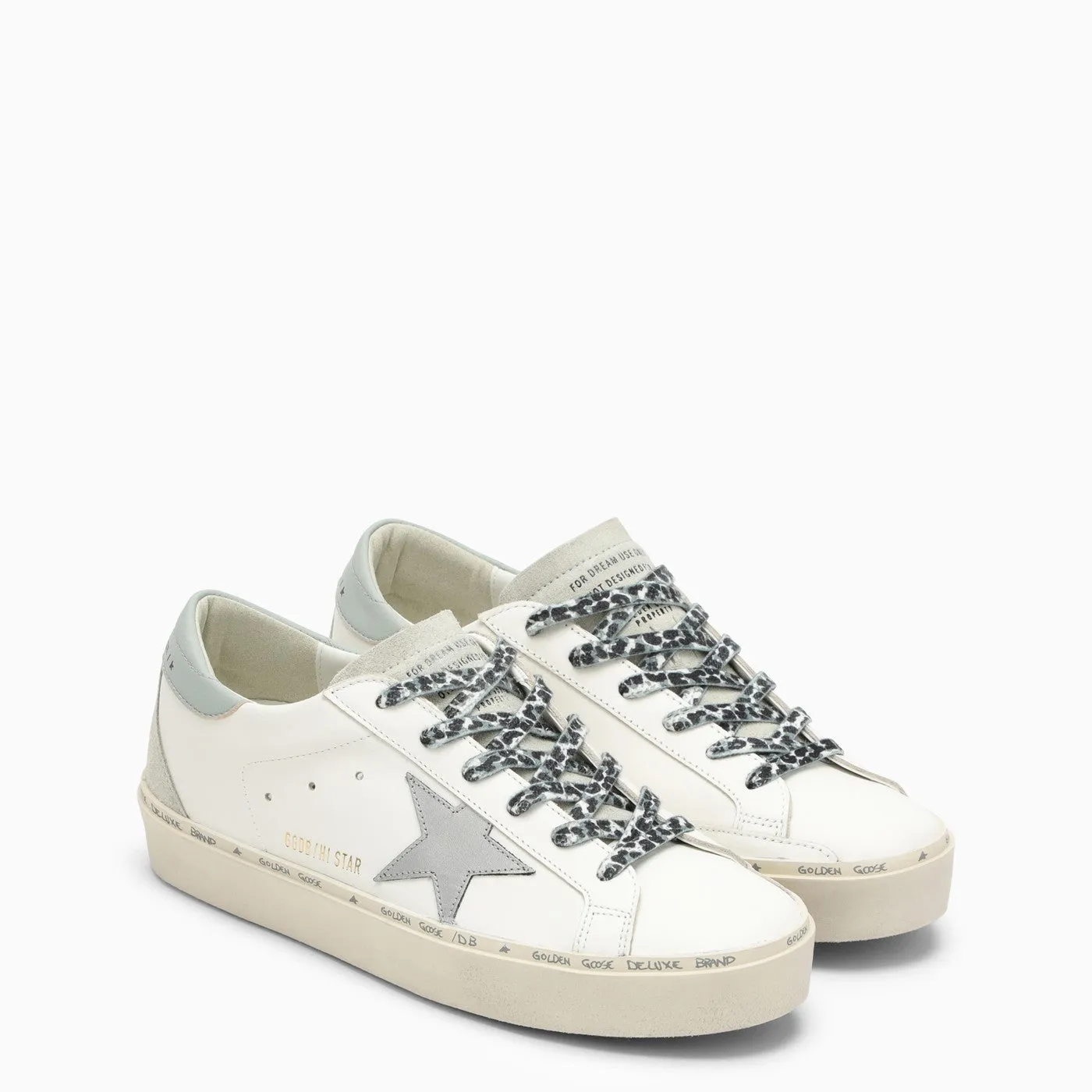 Golden Goose    Golden Goose Low Hi Star White Sneakers With Platform