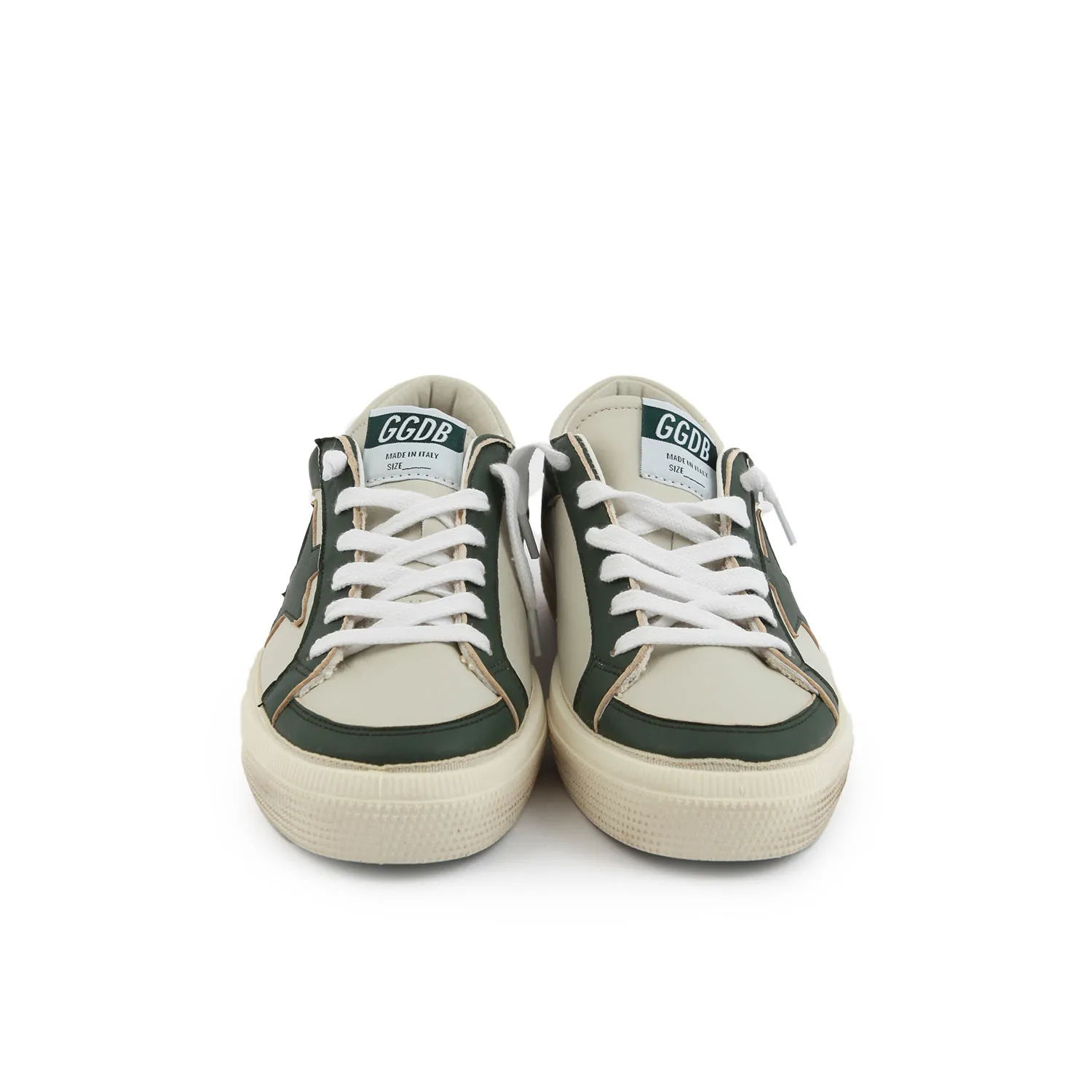 Golden Goose Green And White Unisex May Sneakers For Teens