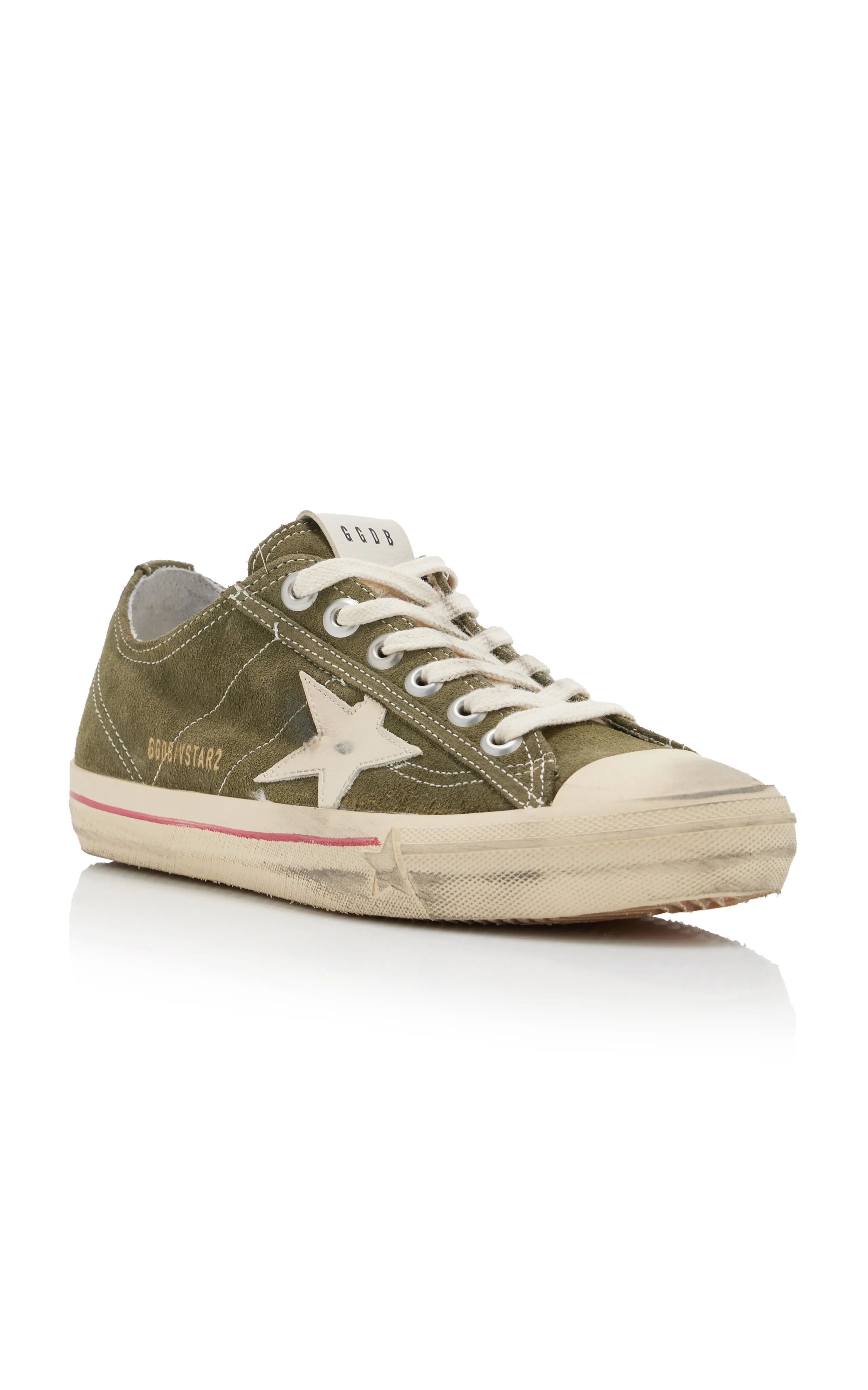 Golden Goose V-Star 2 Leather-Trimmed Suede Sneakers