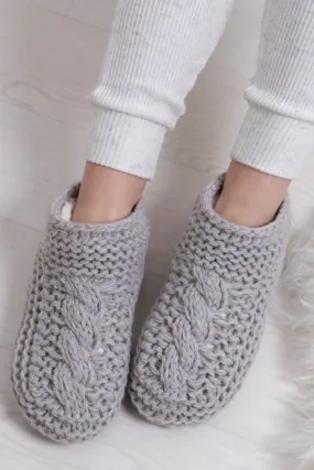 Grey Totes Chunky Knitted Slipper Socks