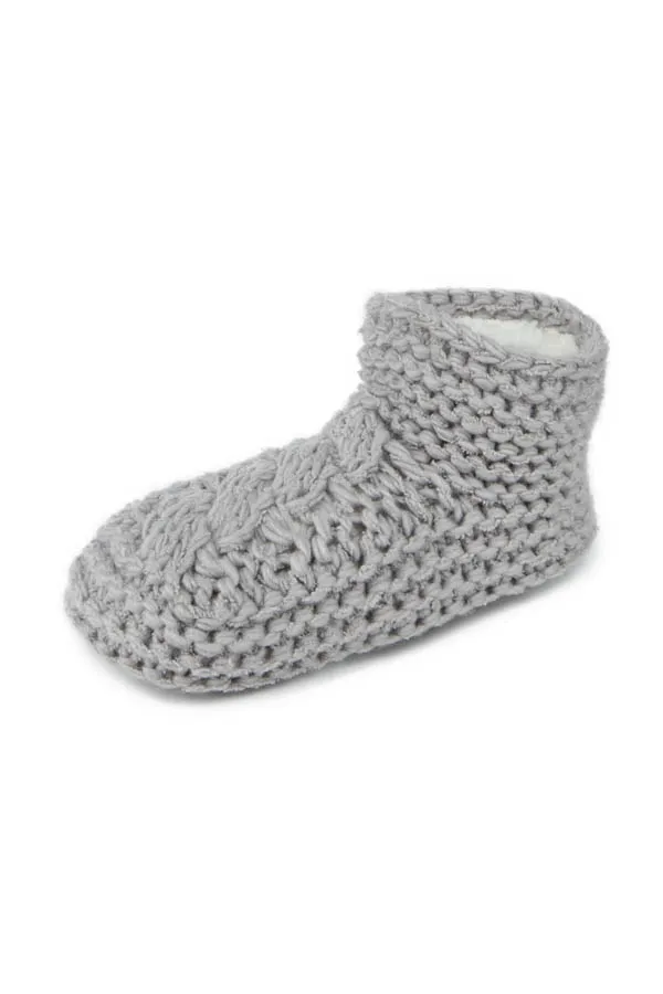 Grey Totes Chunky Knitted Slipper Socks