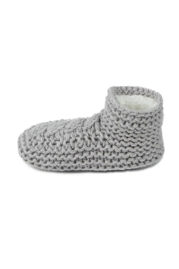 Grey Totes Chunky Knitted Slipper Socks