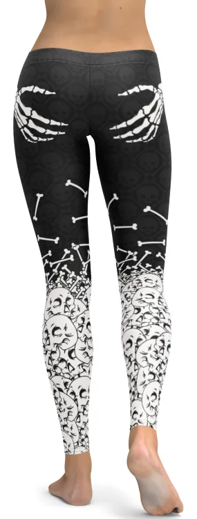 Halloween Hand Print Leggings