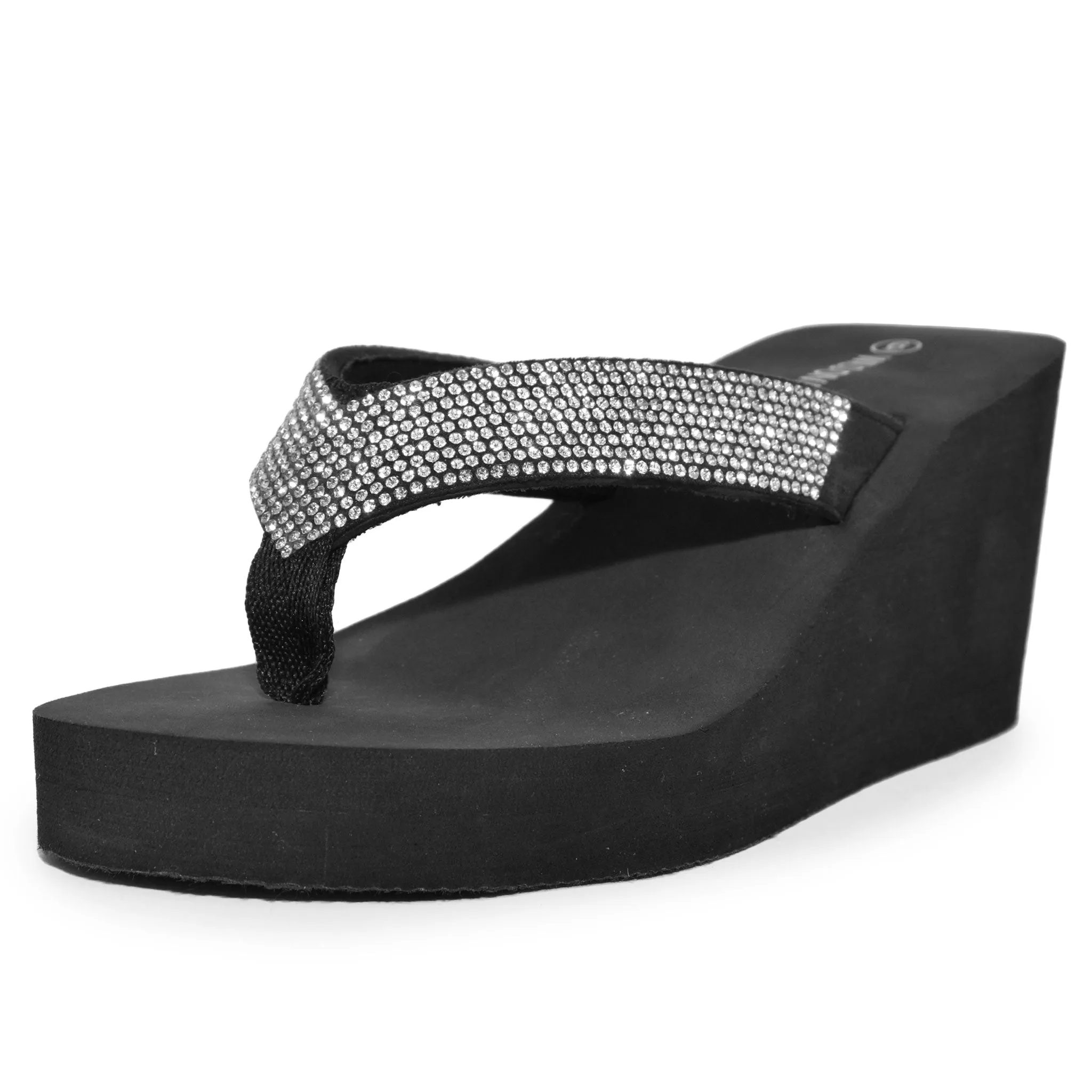 HEATWAVE-01 Retro Platform Wedge Foam Flip Flop Sandals