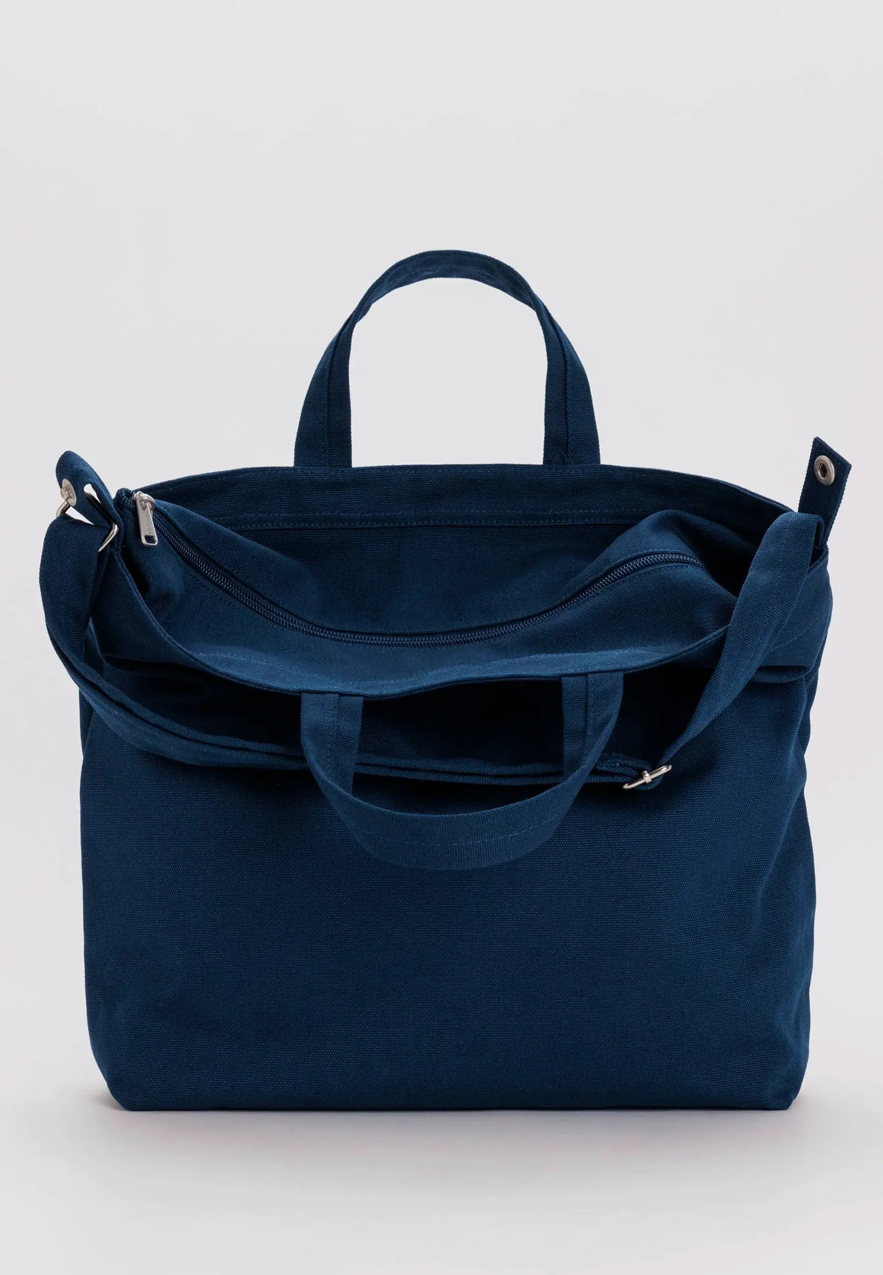 Horizontal Zip Duck Bag - Navy