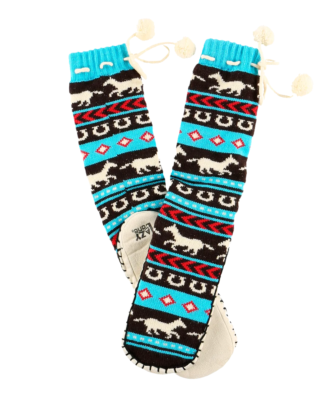 Horse Fair Isle Adult Horse Mukluk Slipper