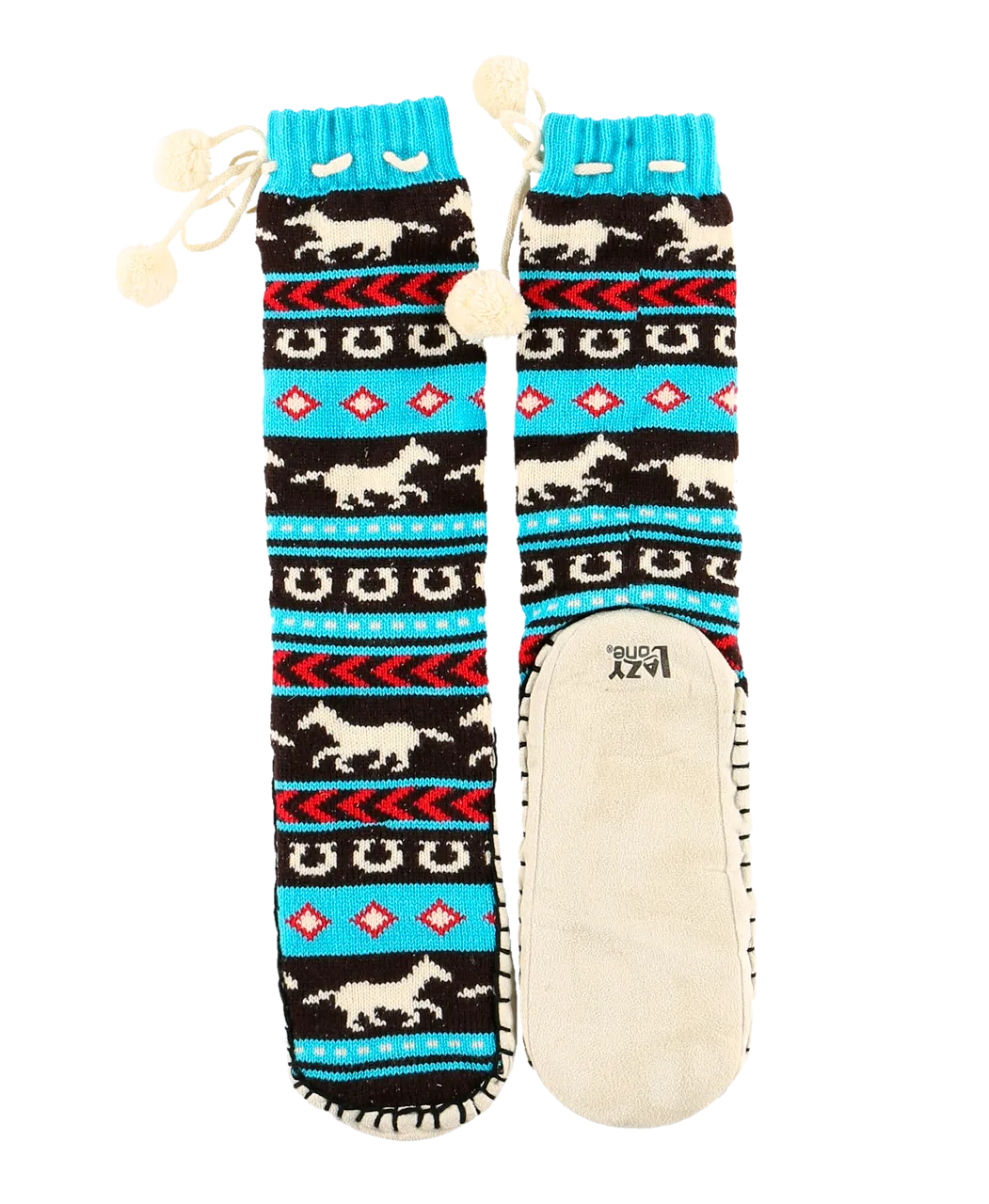 Horse Fair Isle Adult Horse Mukluk Slipper