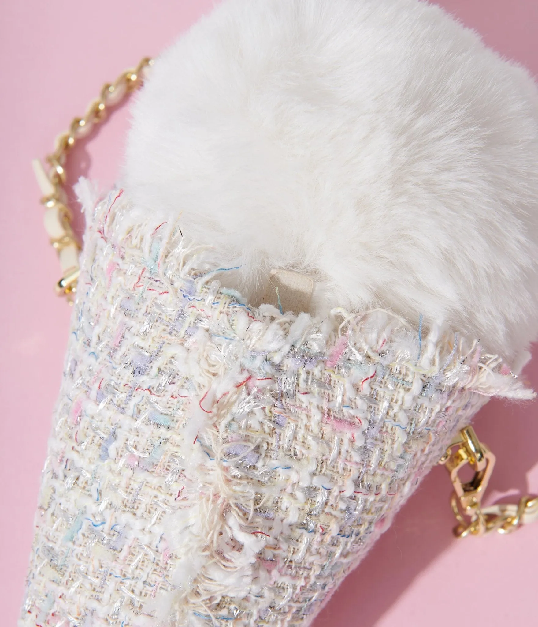 Ice Cream Pastel Tweed Handbag