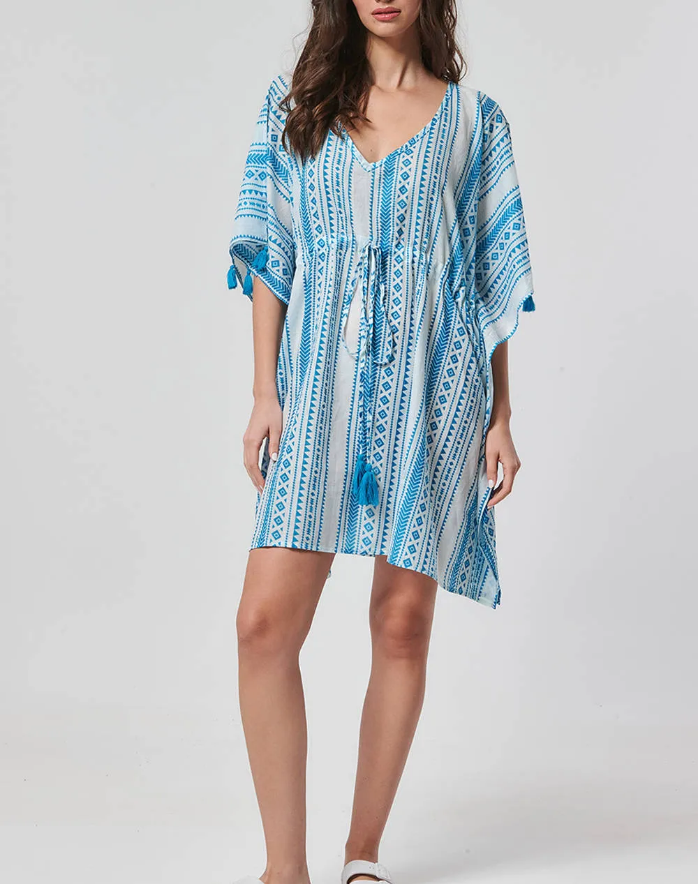 INDIRA SHORT PRINTED KAFTAN