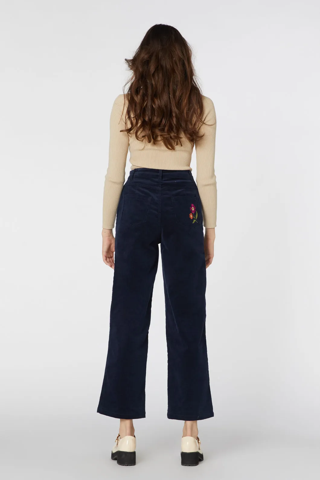 Ingrid Emb Cord Jeans