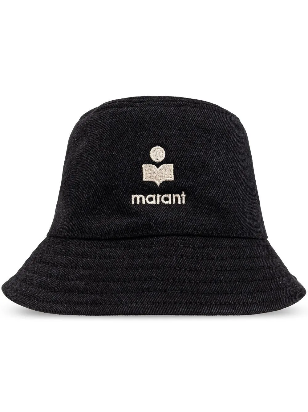 ISABEL MARANT logo patch bucket hat - Black