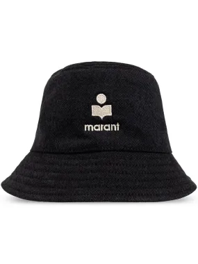 ISABEL MARANT logo patch bucket hat - Black