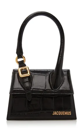 Jacquemus Le Chiquito Moyen Croc-Embossed Leather Bag