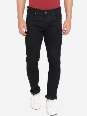 Jet Black Solid Narrow Fit Jeans | Greenfibre