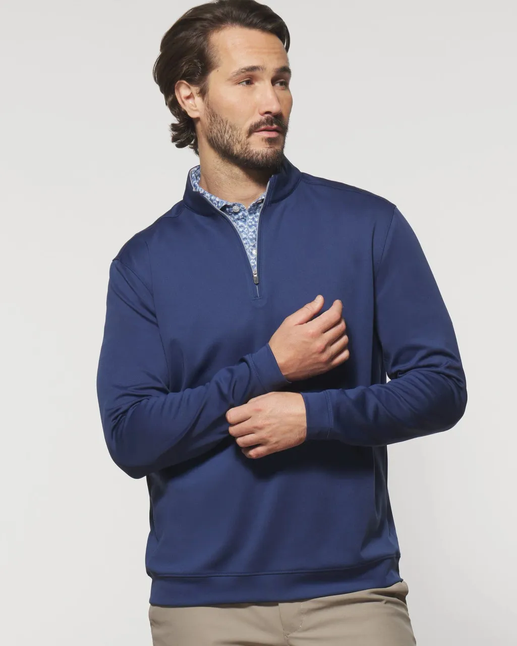 Johnnie-O Diaz Performance 1/4 Zip Pullover: Navy