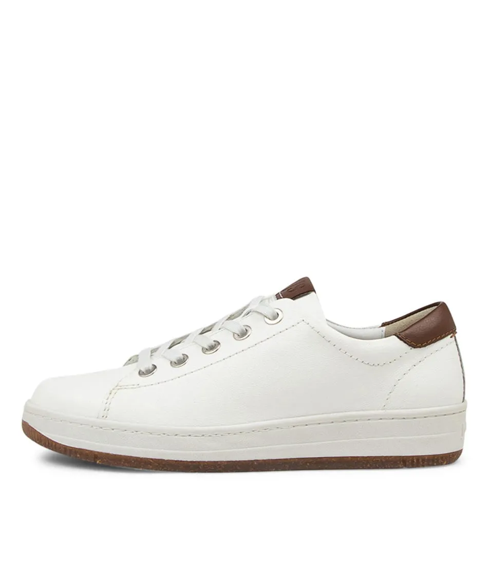 JOSEF SEIBEL Kim 02 Weiss Kombi Leather Sneakers