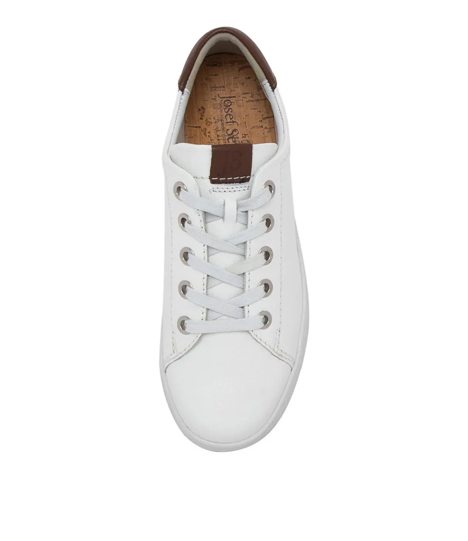 JOSEF SEIBEL Kim 02 Weiss Kombi Leather Sneakers