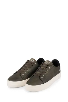 Khaki Green Portland Low Top Trainers