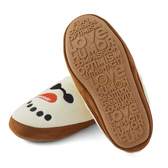 Kids Snowman Fleece A-Line Slipper