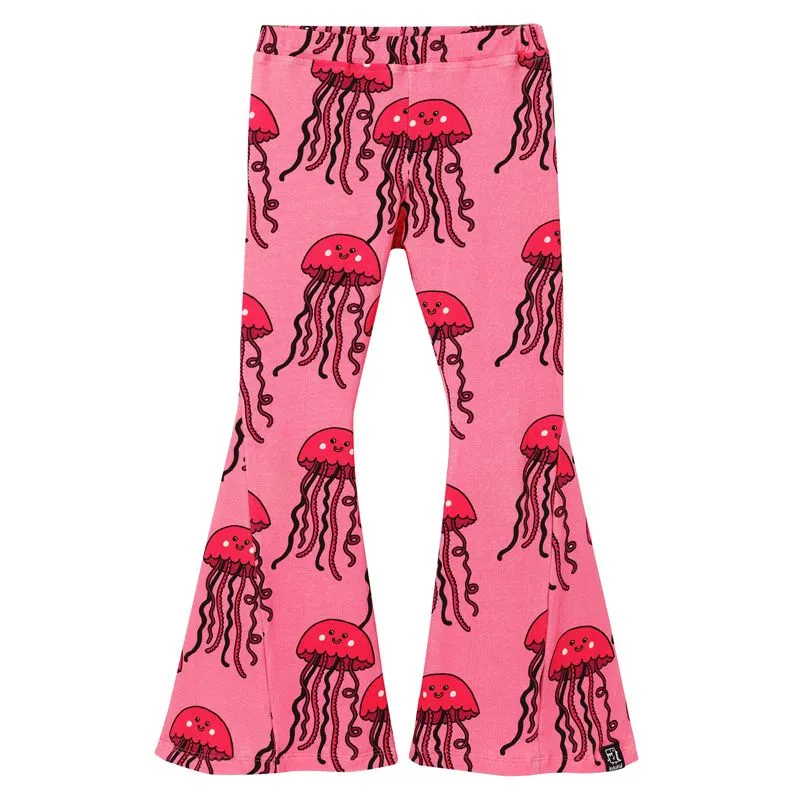 Kukukid Flared Trousers | Pink JellyFish