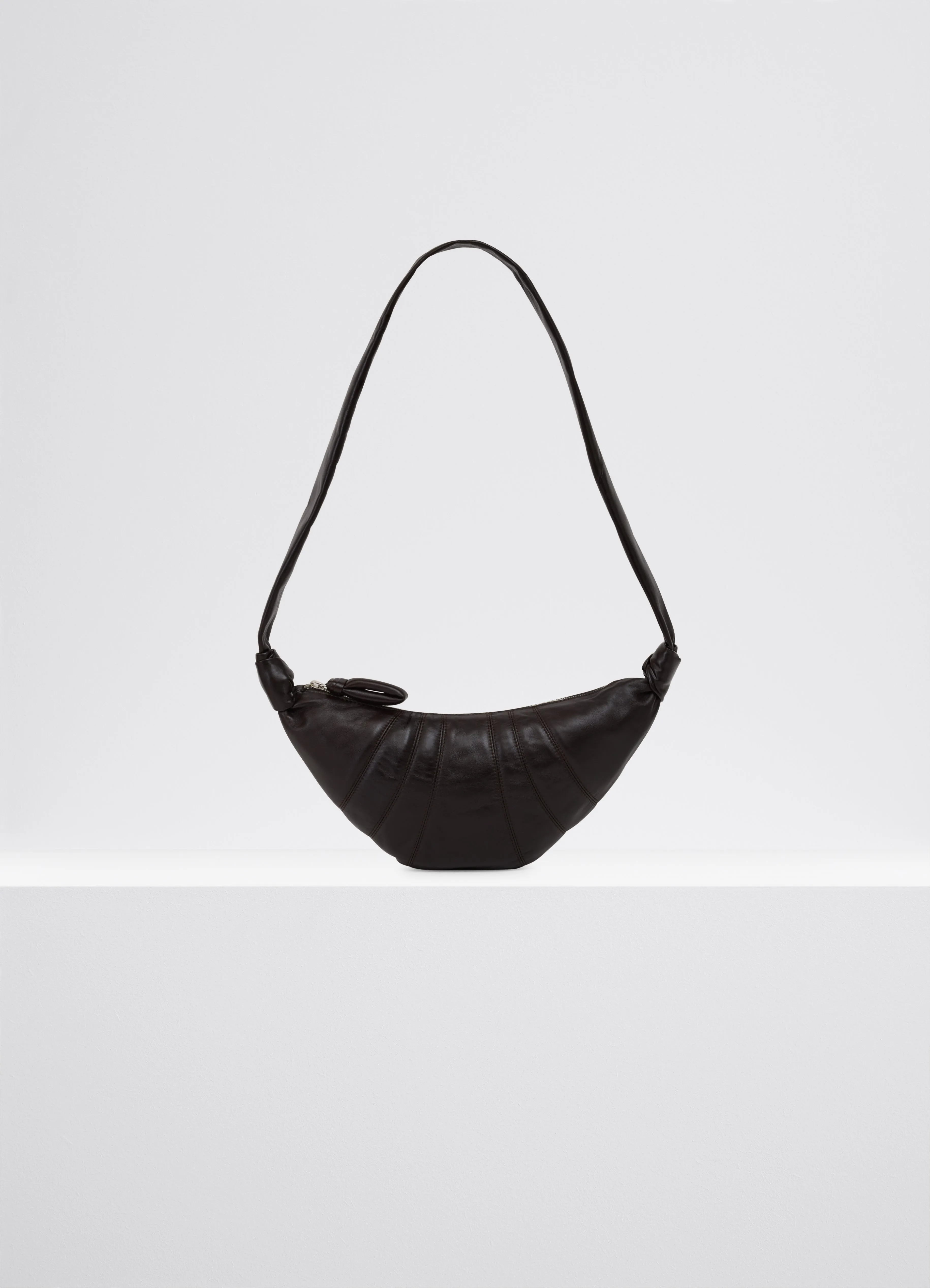 Lemaire  Dark Chocolate Small Nappa Leather Croissant Bag