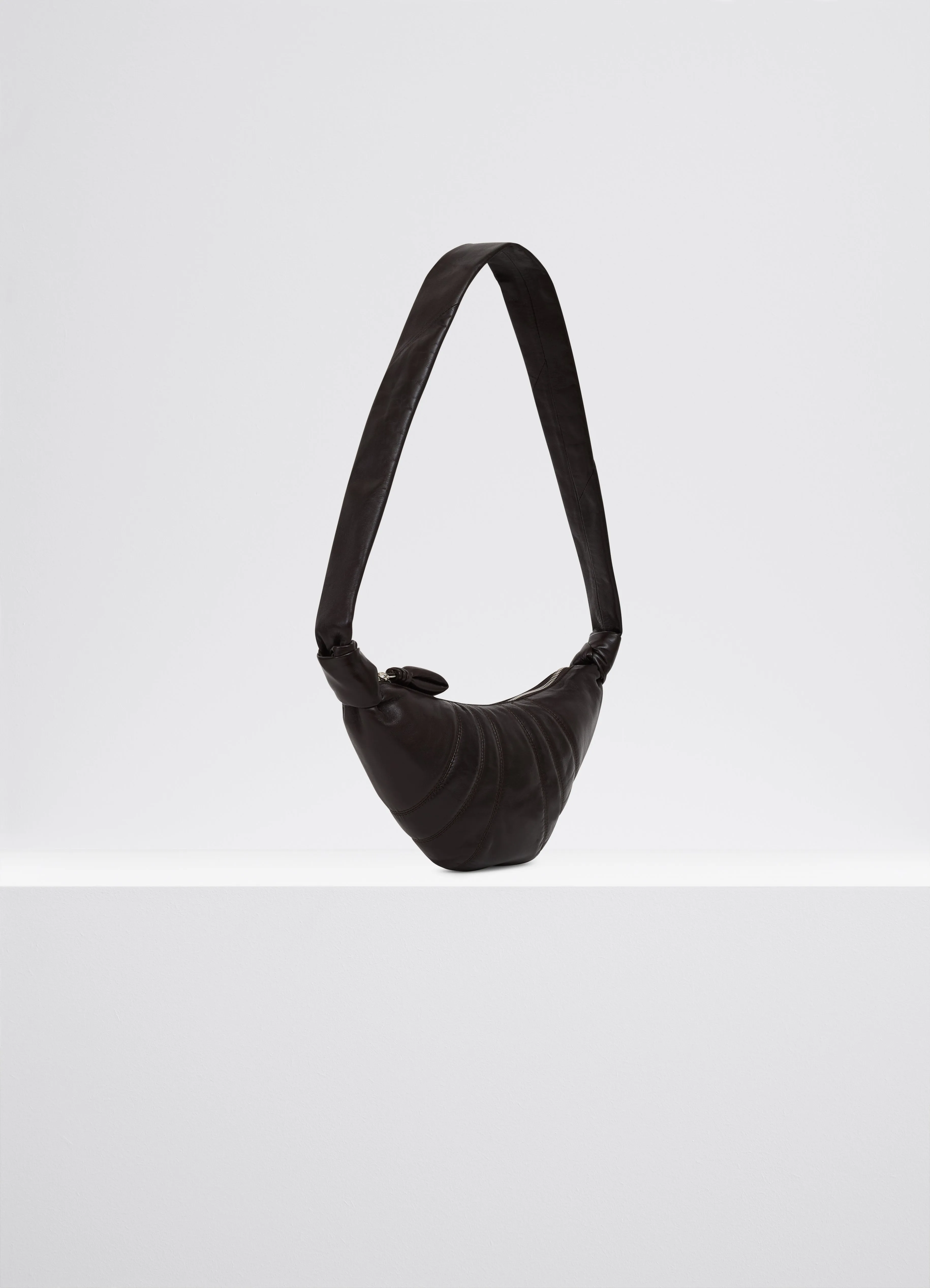 Lemaire  Dark Chocolate Small Nappa Leather Croissant Bag