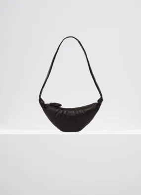 Lemaire  Dark Chocolate Small Nappa Leather Croissant Bag