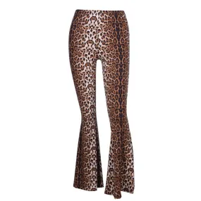 Leopard Flared Trousers