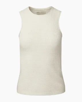 Linen Knit Tank | White