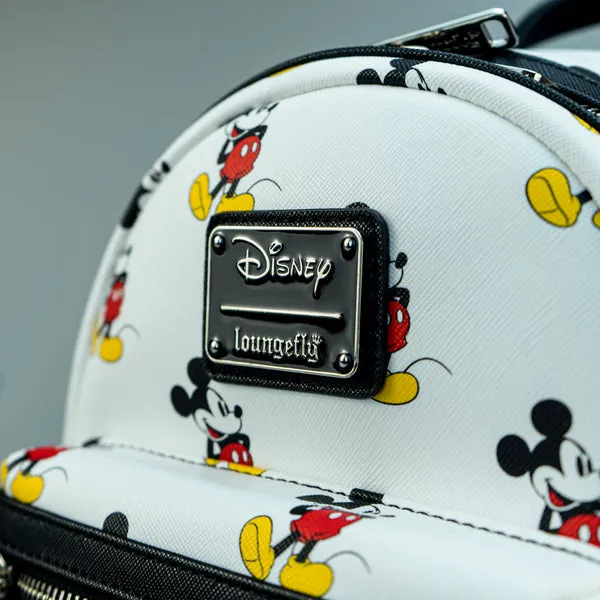 Loungefly x Disney Classic Mickey Print Mini Backpack