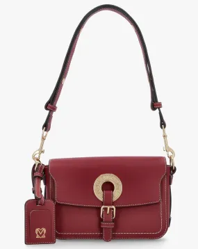 Love Moschino Logo Eyelet Burgundy Shoulder Bag | Simply Be