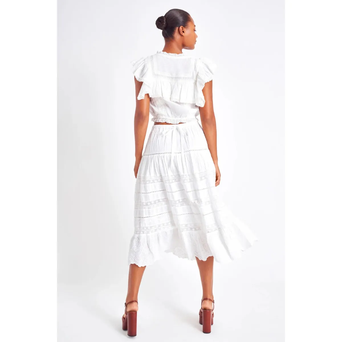 LoveShackFancy   Donna Skirt White