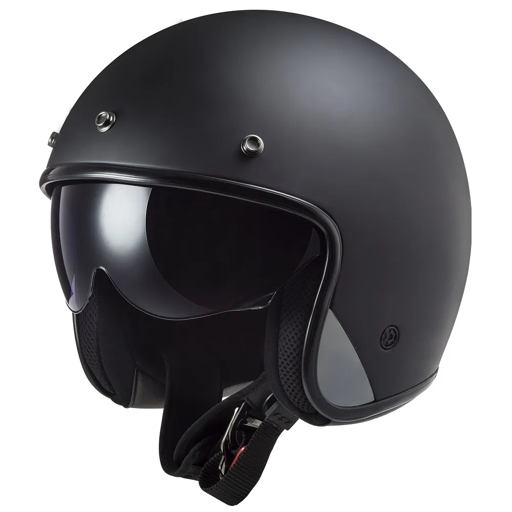 LS2 OF601 Bob II Plain Helmet - Matt Black