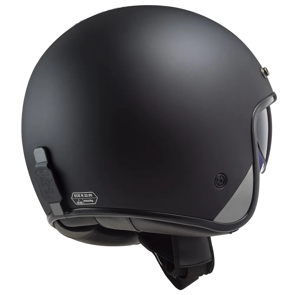 LS2 OF601 Bob II Plain Helmet - Matt Black