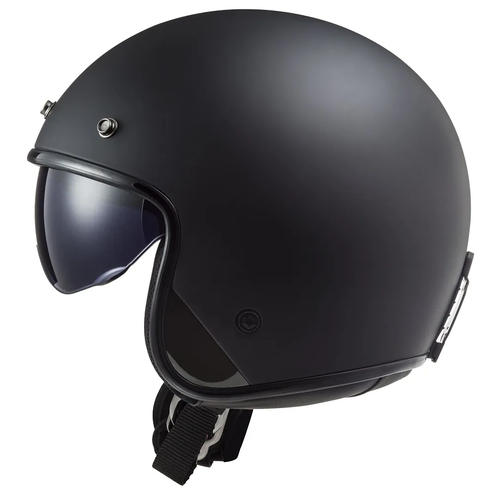 LS2 OF601 Bob II Plain Helmet - Matt Black