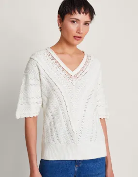 Lulu Short Sleeve Jumper Ivory