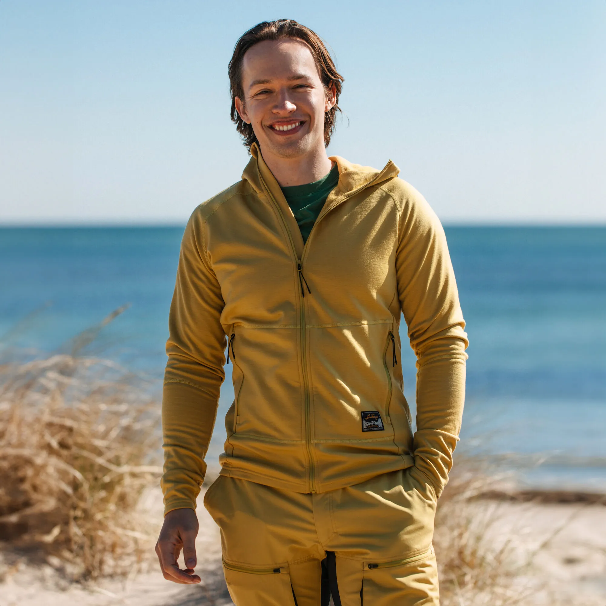 Lundhags Men's Tived Merino Hoodie Straw | Buy Lundhags Men's Tived Merino Hoodie Straw here | Outnorth