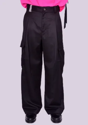 MARINA YEE FW24-0089-999 UNISEX JULIAN KNEE DARTS TROUSERS BLACK (New season FW24)