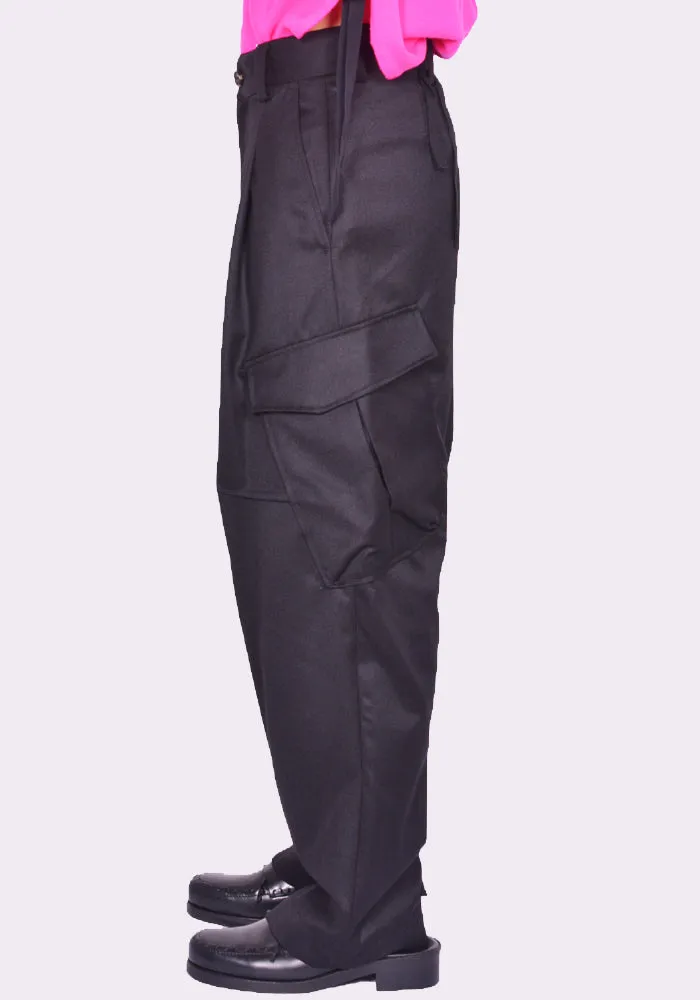 MARINA YEE FW24-0089-999 UNISEX JULIAN KNEE DARTS TROUSERS BLACK (New season FW24)