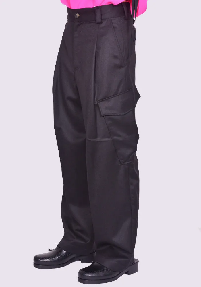 MARINA YEE FW24-0089-999 UNISEX JULIAN KNEE DARTS TROUSERS BLACK (New season FW24)