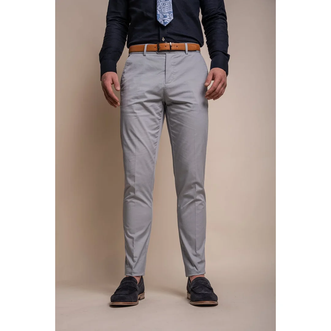 Mario - Men's Summer Light Blue Trousers