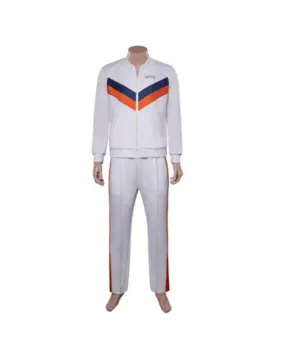 Mark Wahlberg Me Time 2022 White Chevron Tracksuit