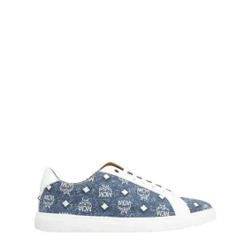 MCM Women's Terrain Lo Sneakers in Denim Jacquard