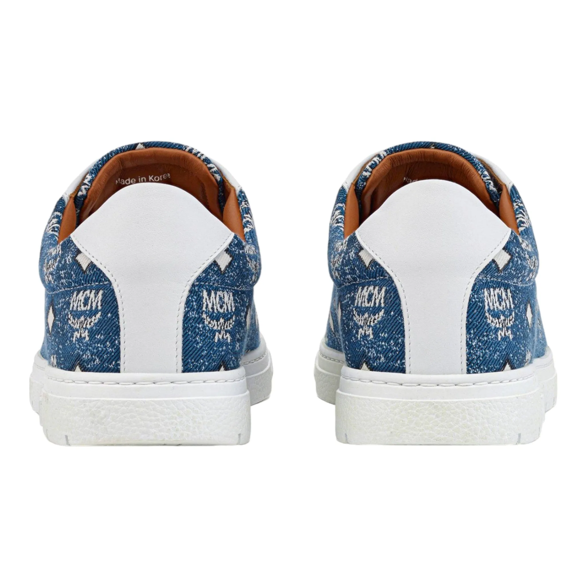 MCM Women's Terrain Lo Sneakers in Denim Jacquard