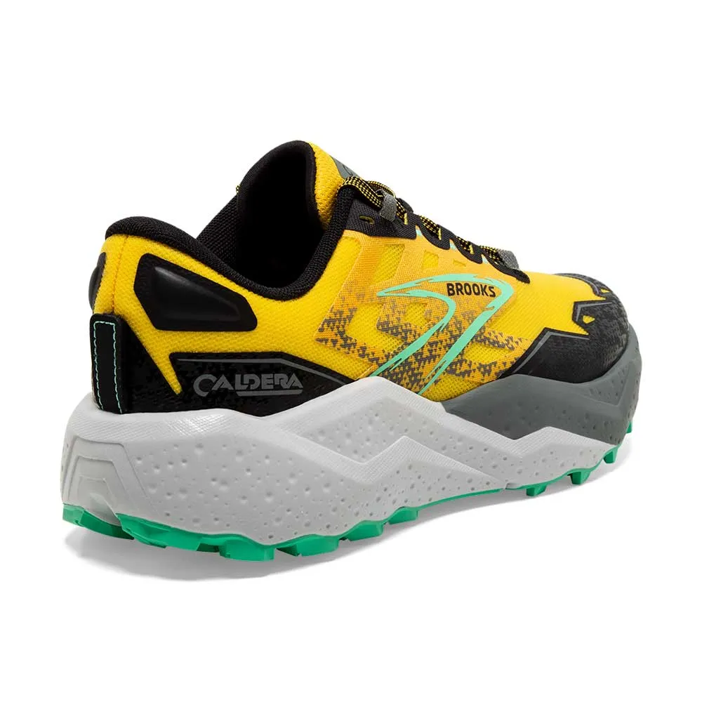 Men's Caldera 7 Trail Running Shoe - Lemon Chrome/Black/Springbud - Regular (D)