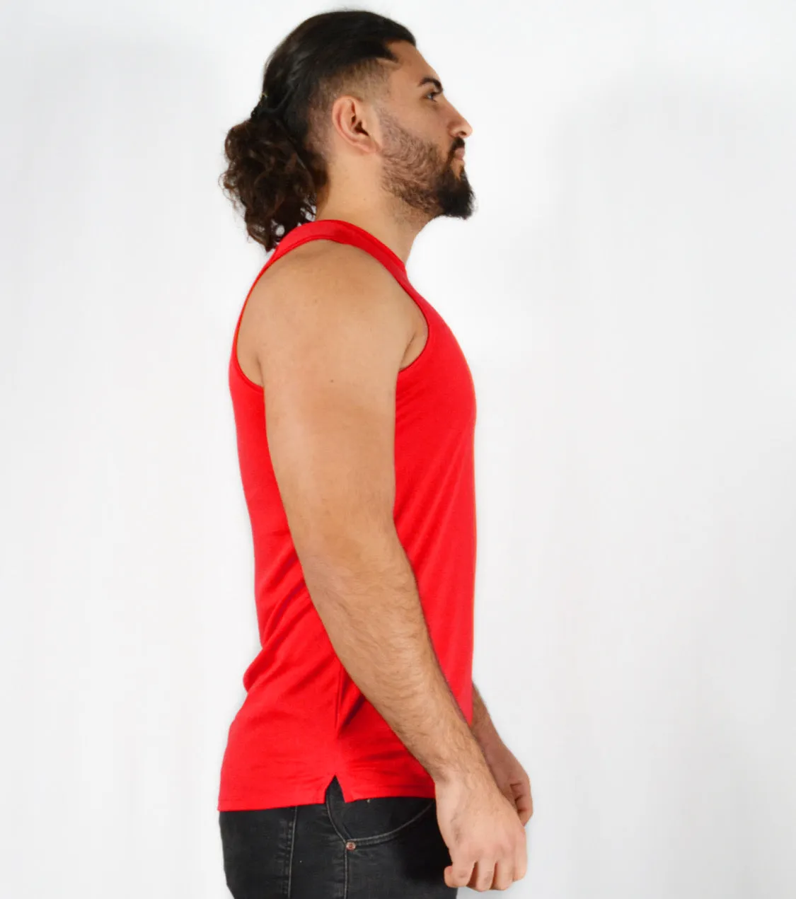 Mens O.G 1 Sports Red Fit Tank Vest Top