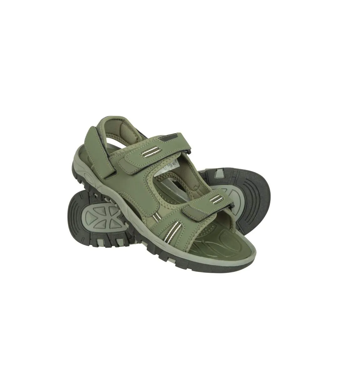 Mens z4 synthetic suede sandals khaki green Mountain Warehouse