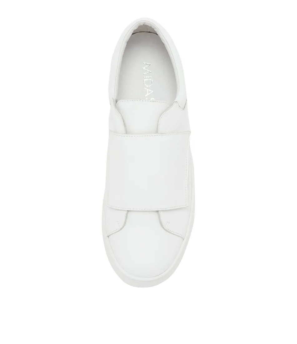 MIDAS Whispa White Leather Sneakers Ws