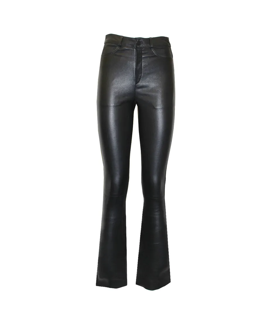 --MLML women’s donna leather flared jeans-